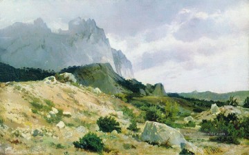 Berg Werke - felsiges Ufer 1879 klassische Landschaft Ivan Ivanovich Reittiere